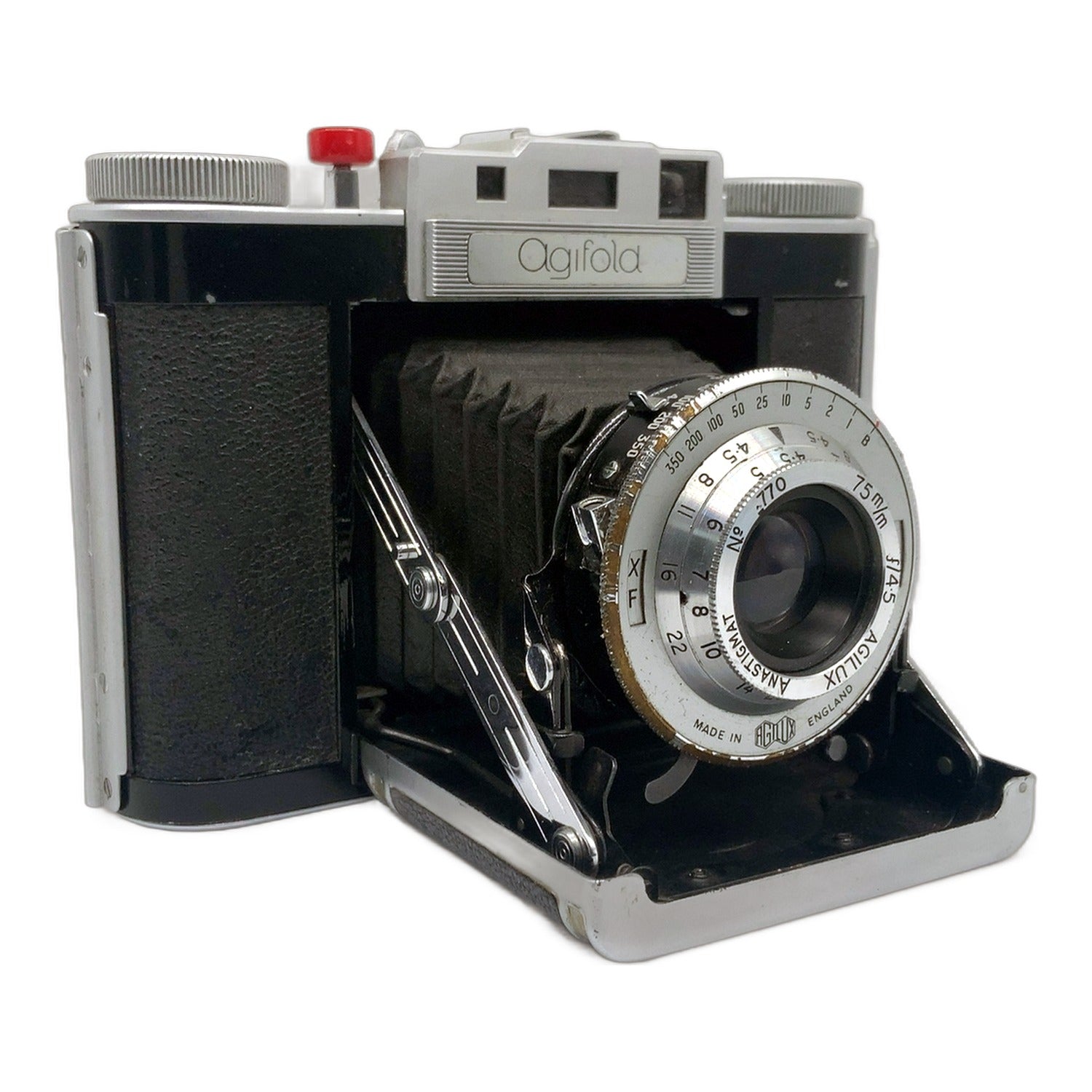 Agilux Agifold Klappkamera mit Anastigmat 75mm f/4.5 Folding Camera Analogkamera