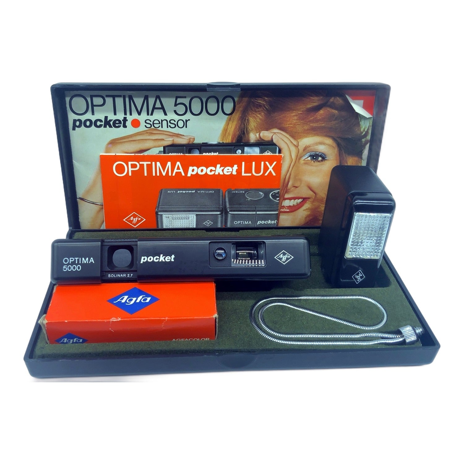 Agfa Optima 5000 Miniaturkamera mit Solinar 1:2.7 in OVP Subminiaturkamera