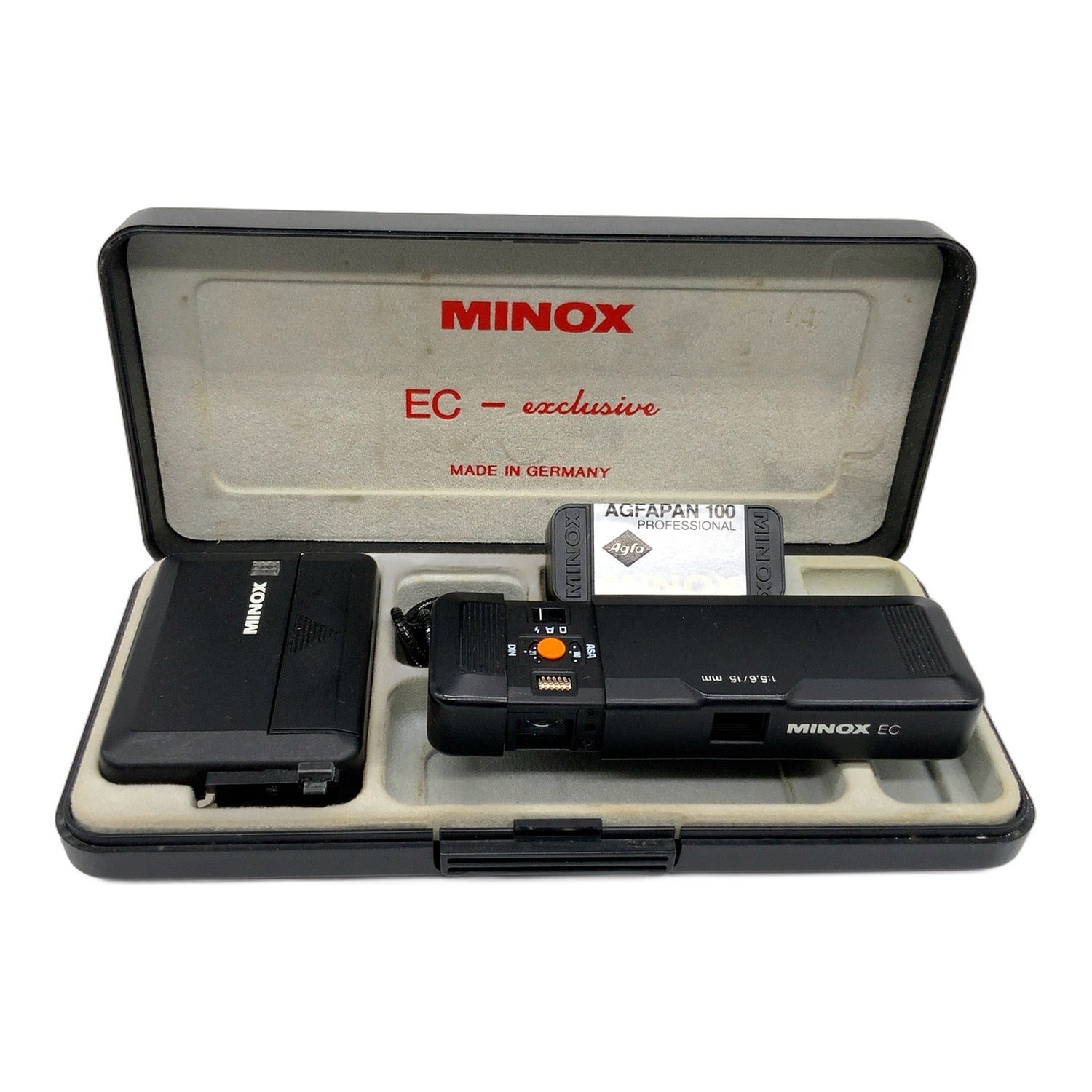 MINOX EC Miniaturkamera mit 15mm 1:5.6 in OVP mit Blitzgerät Subminiaturkamera
