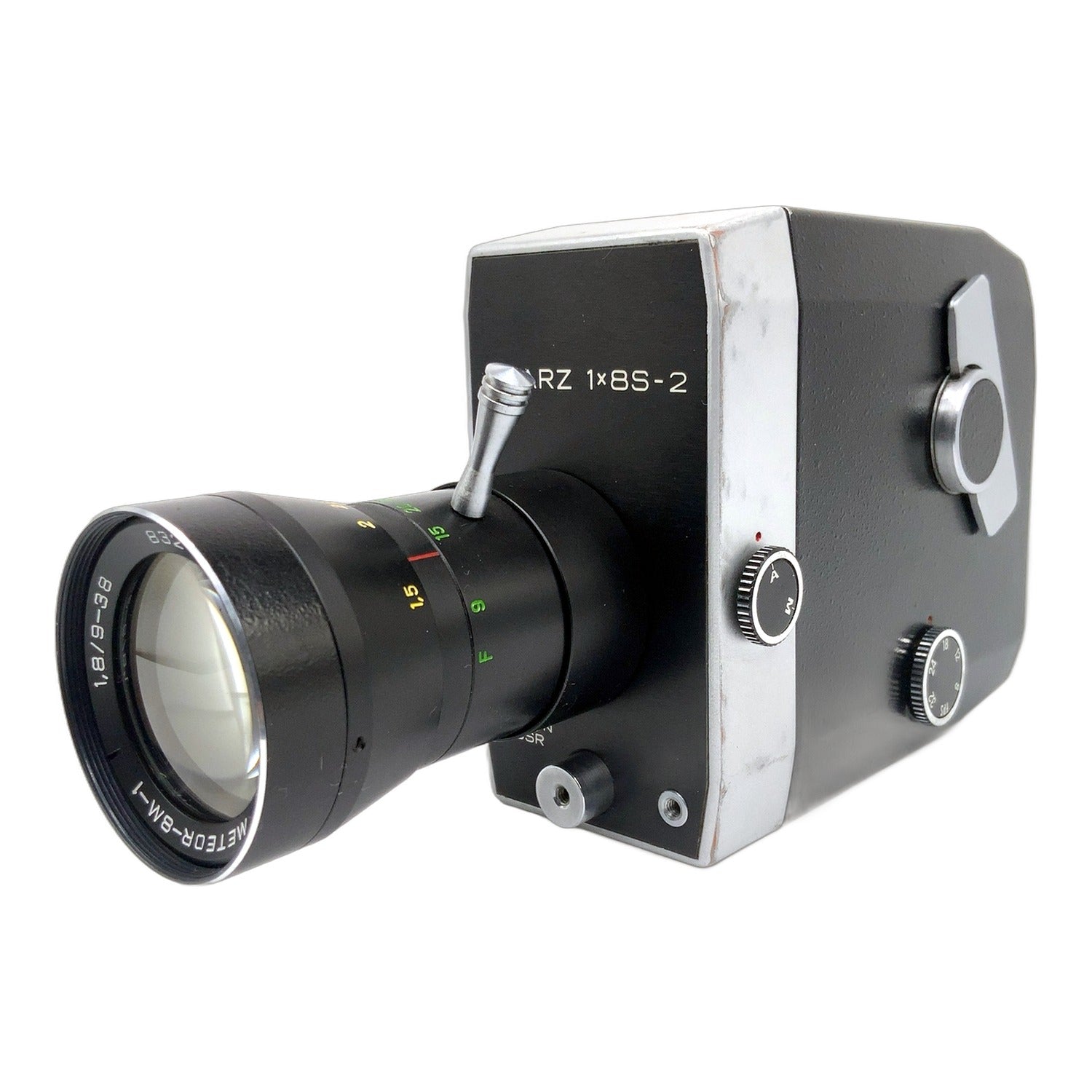 KMZ Quarz 1x86-2 Filmkamera mit Meteor-8M-1 9-38mm 1:1.8 Movie Camera
