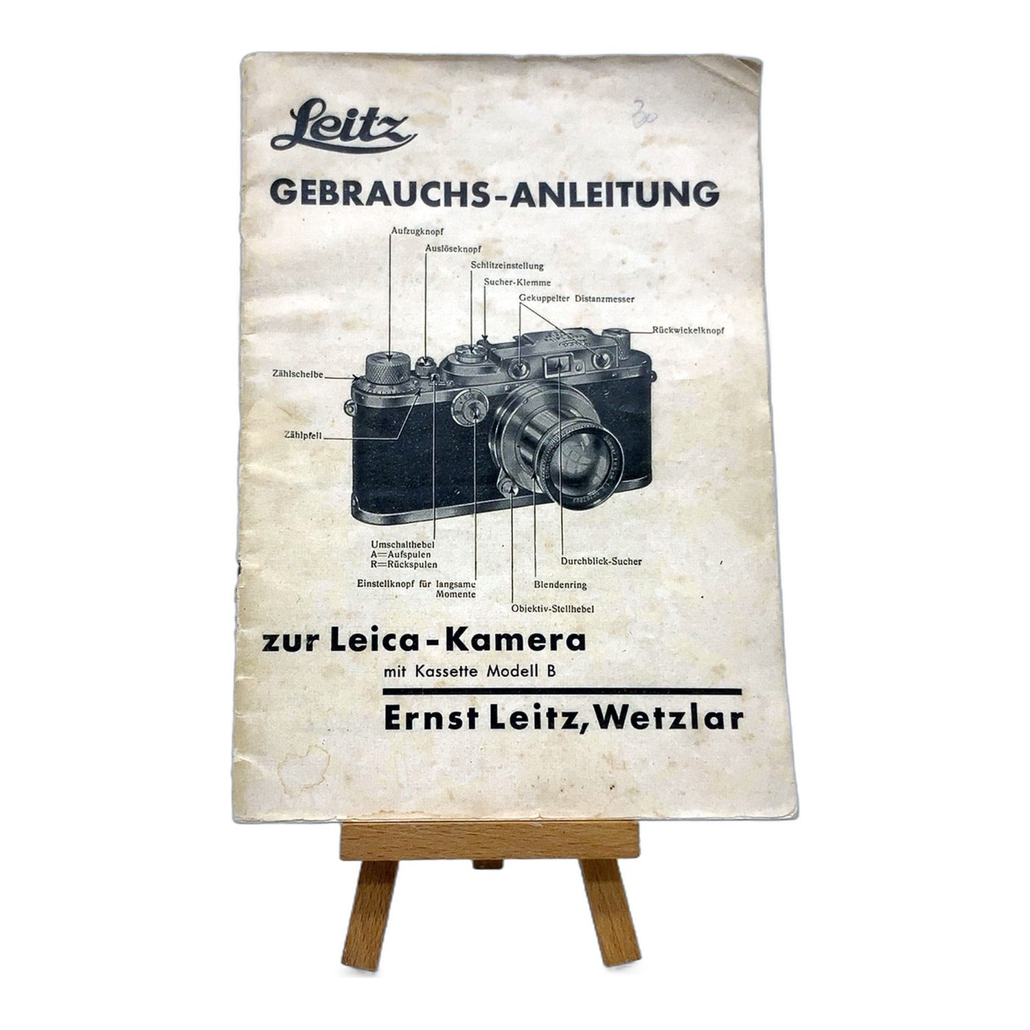 Leitz Gebrauchsanleitung zur Leica-Kamera mit Kassette Modell B Mai 1941 Deutsch