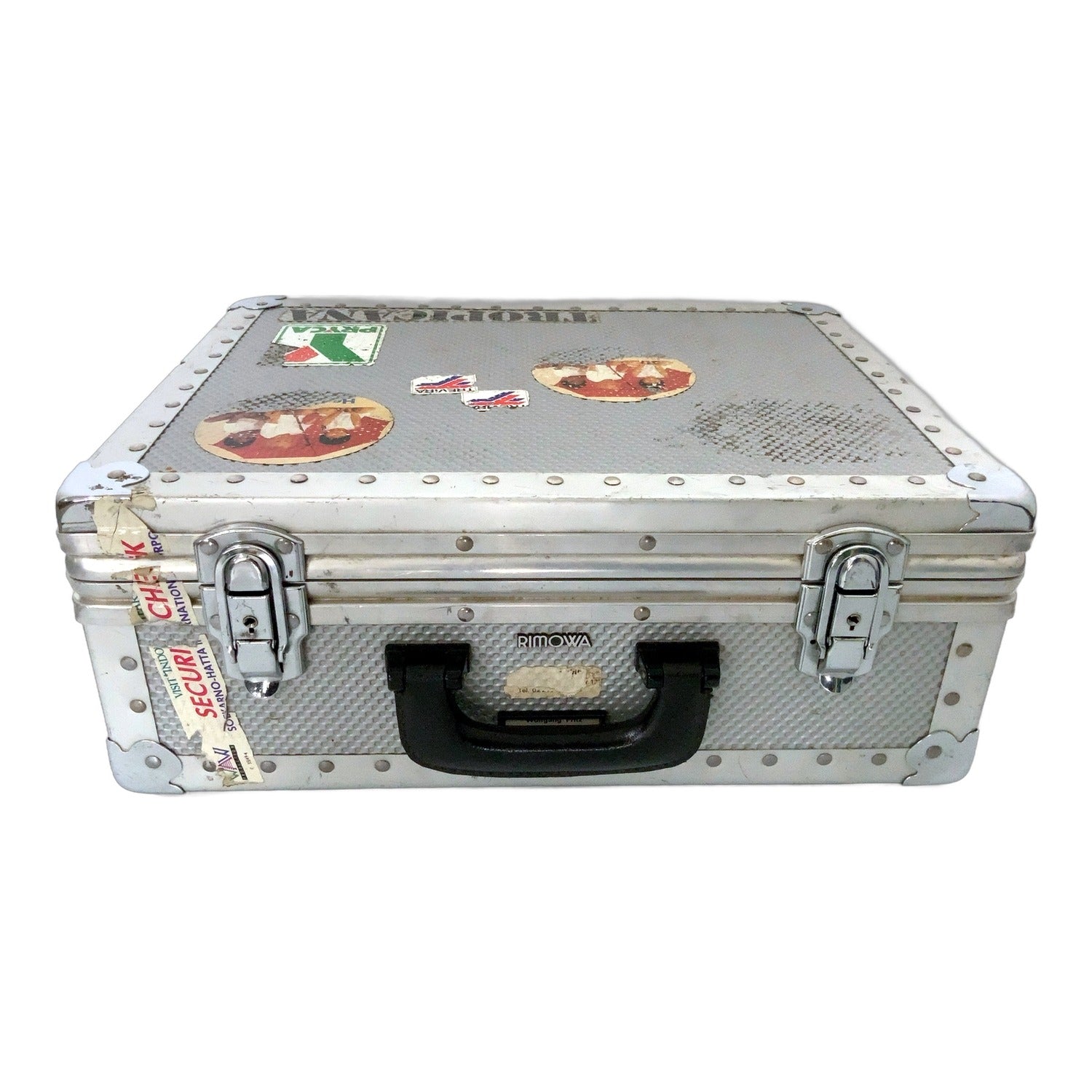 RIMOWA Tropicana 46x35x20 Koffer Silber mit Stickern Camera Case Kamerakoffer