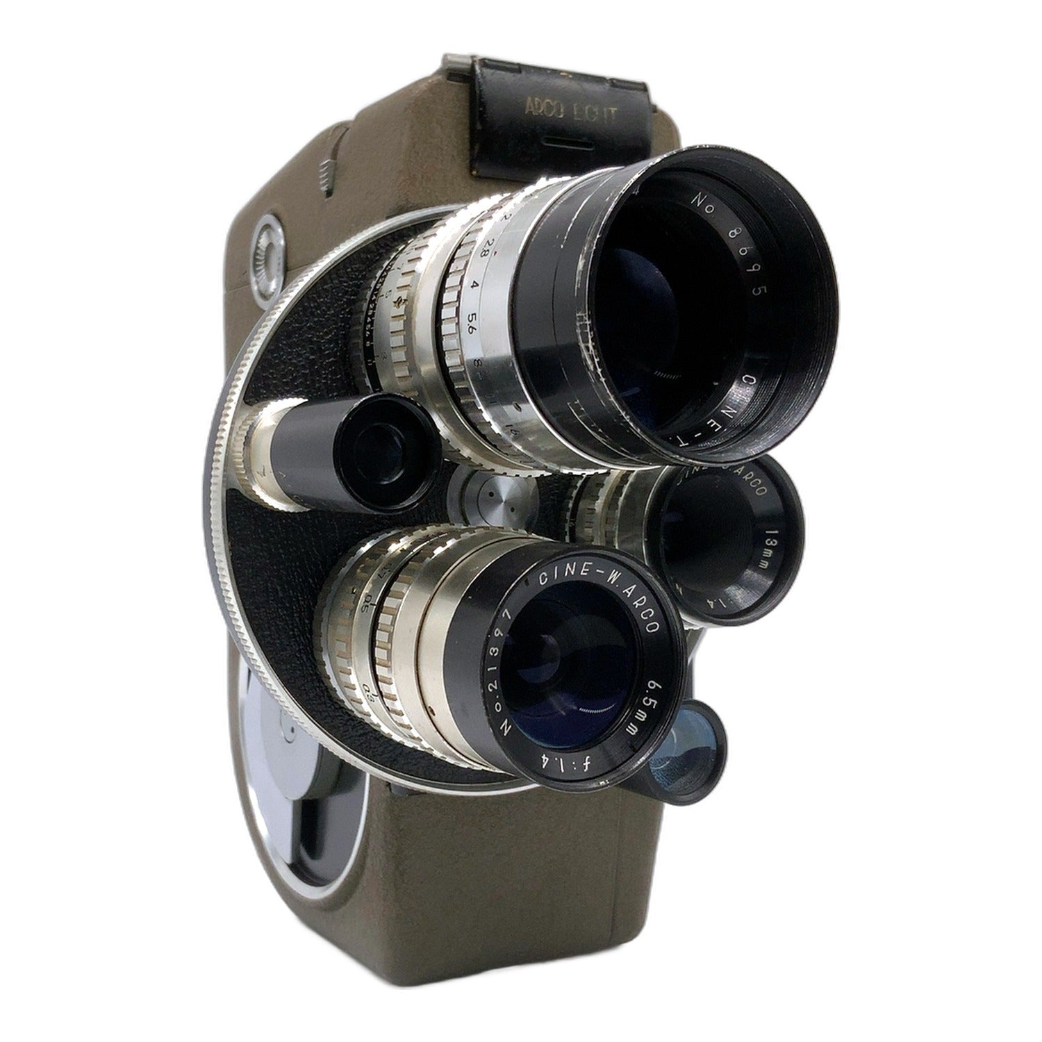 Arco Eight 803A Filmkamera mit 6,5mm / 13mm / 38mm 1:1.4 Movie Camera