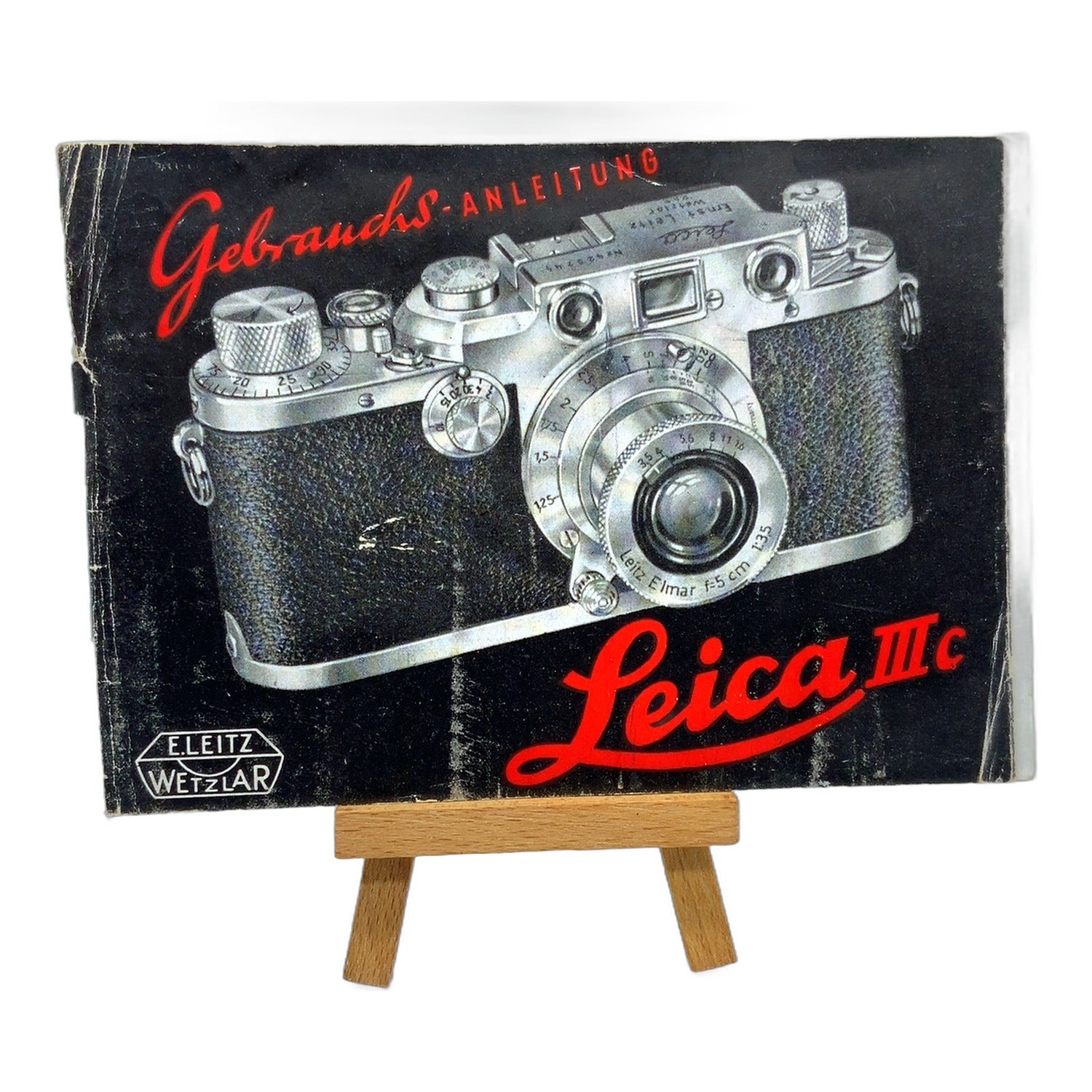 Leica IIIc stark gebrauchte Bedienungsanleitung User Manual Handbuch Deutsch