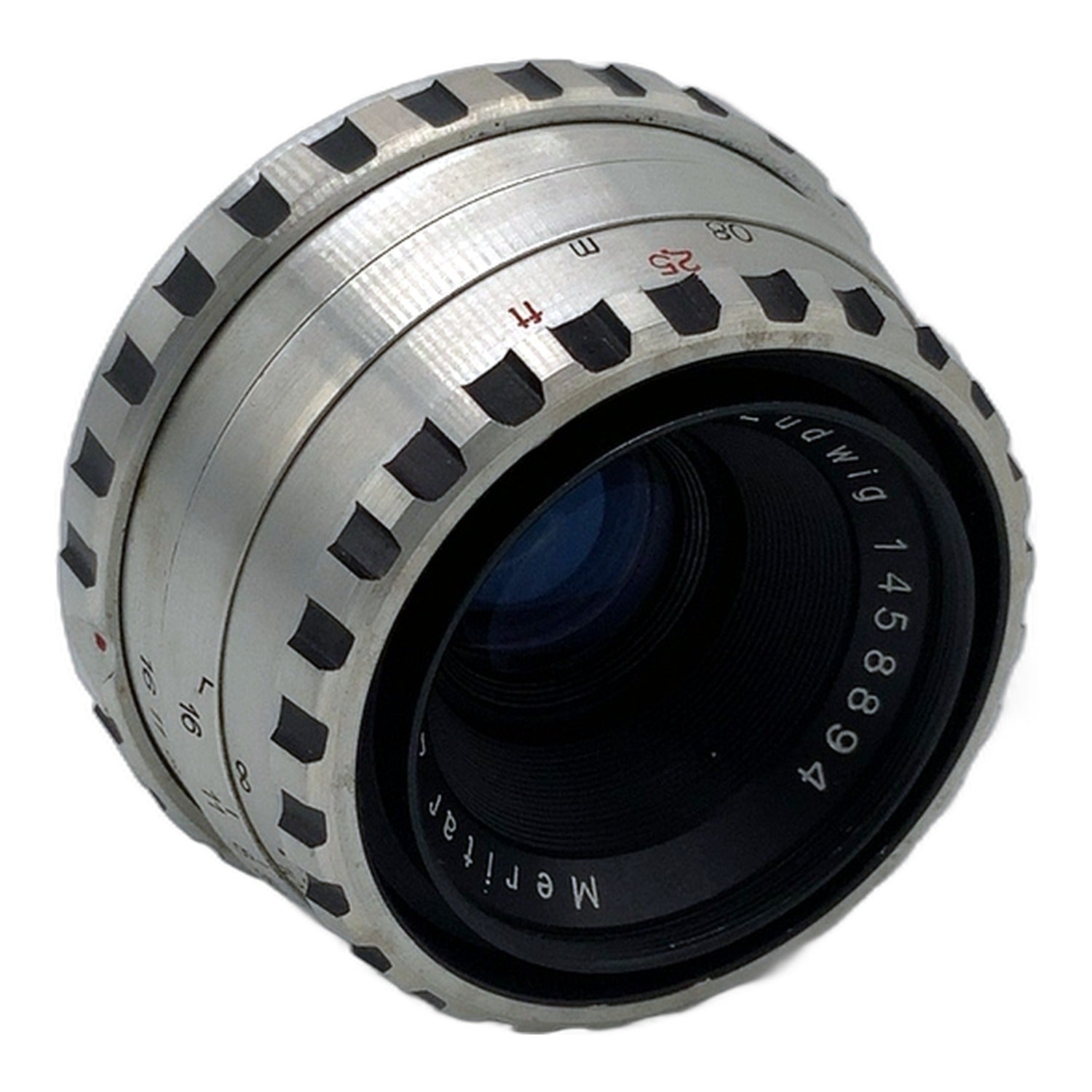 E. Ludwig Meritar 50mm 1:2.9 Objektiv manuell Festbrennweite (EXA) Text lesen!