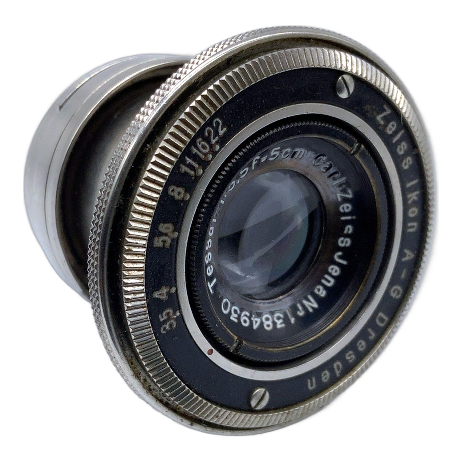 Carl Zeiss Jena Tessar 50mm 1:3.5 Objektiv manuell Festbrennweite (Contax RF)