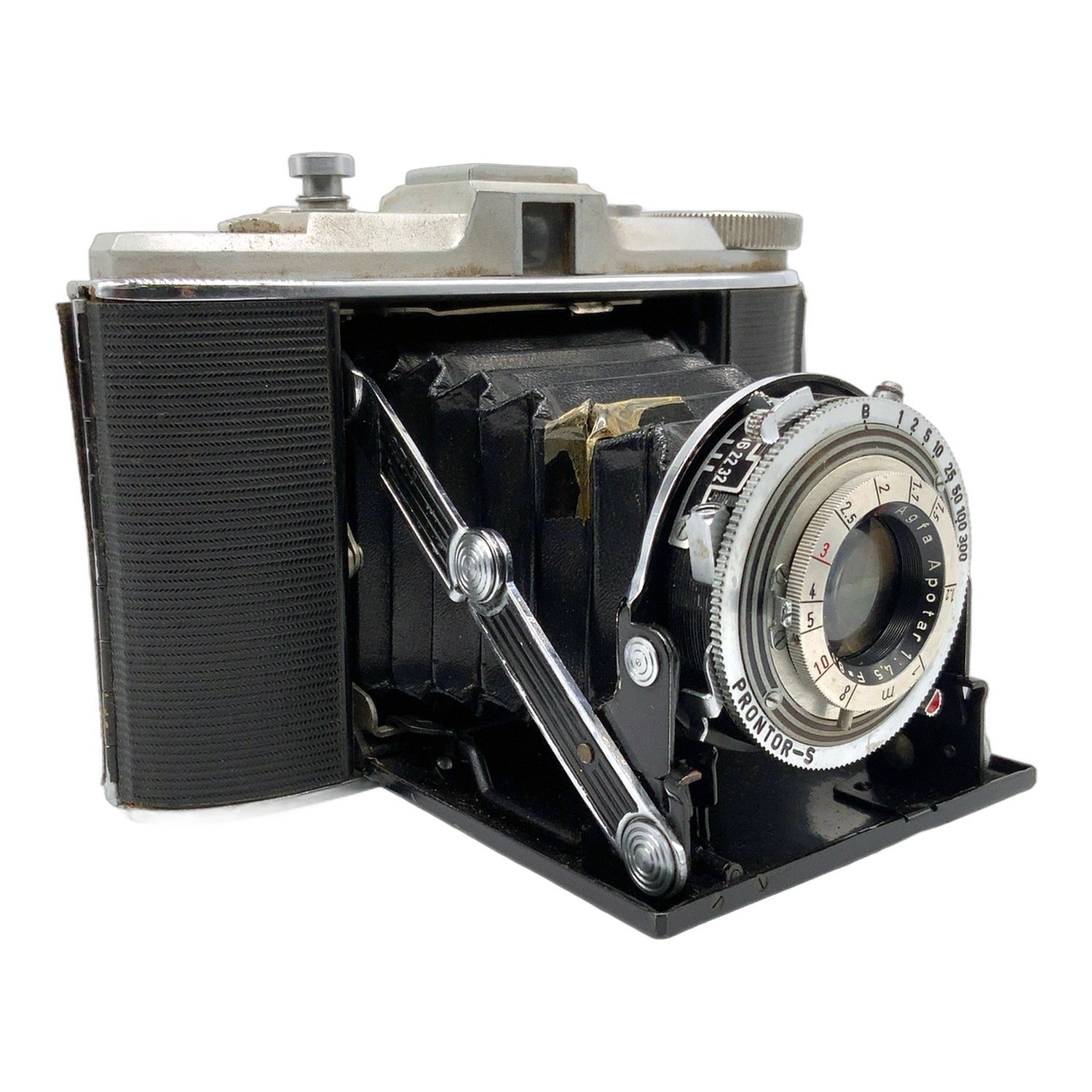 Agfa Isolette Klappkamera mit Apotar 8,5cm 1:4.5 Prontor-S Balgenkamera