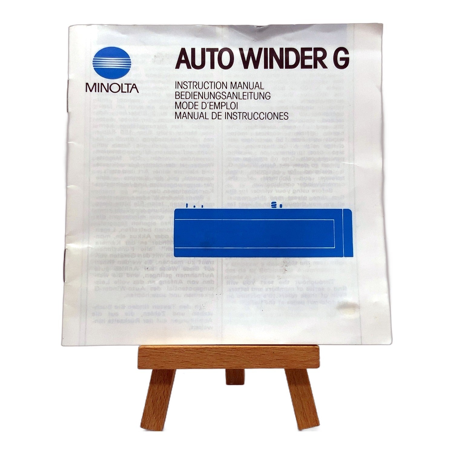 Minolta Auto Winder G Bedienungsanleitung Deutsch