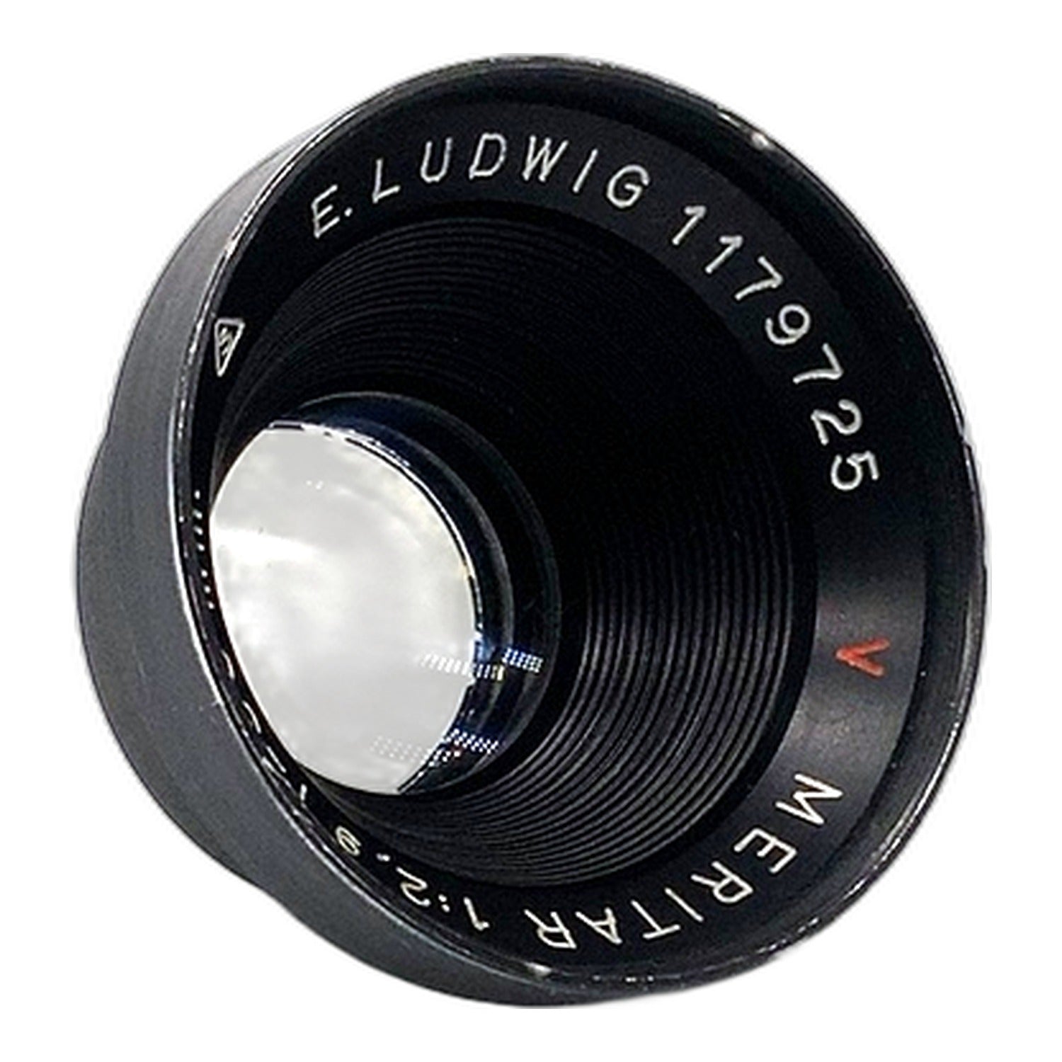 E.Ludwig Meritar red V 50mm 1:2.9 Objektiv Objektivkopf (25mm Gewinde)