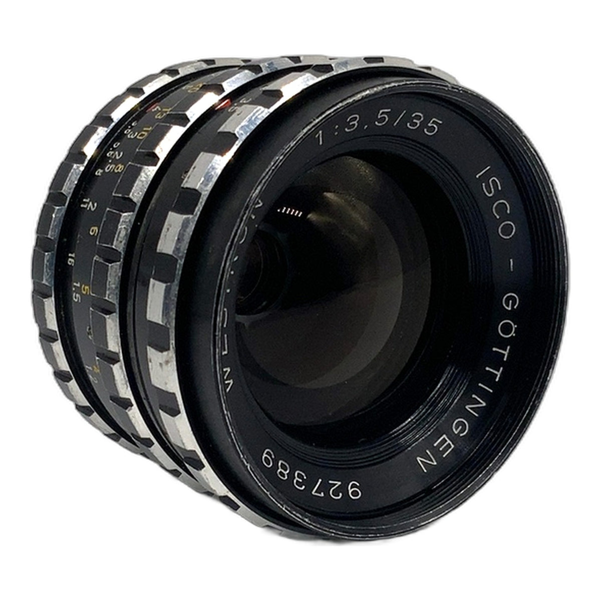 Isco-Göttingen Westron 35mm 1:3.5 Objektiv Zebra manuell Festbrennweite (M42)