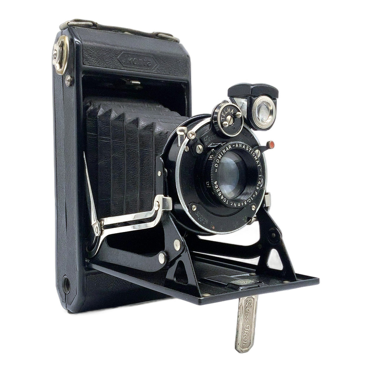 Zeiss Ikon Ikonta 520/2 Klappkamera mit Dominar-Anastigmat 10,5cm 1:4.5 Telma