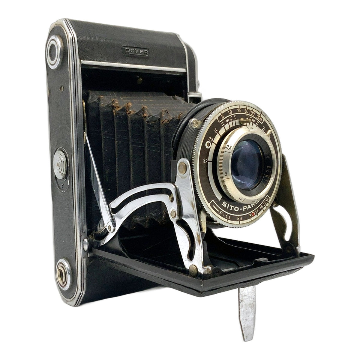 Royer A Klappkamera mit Berthiot Special 105mm 1:4.5 Sito-Paris Balgenkamera