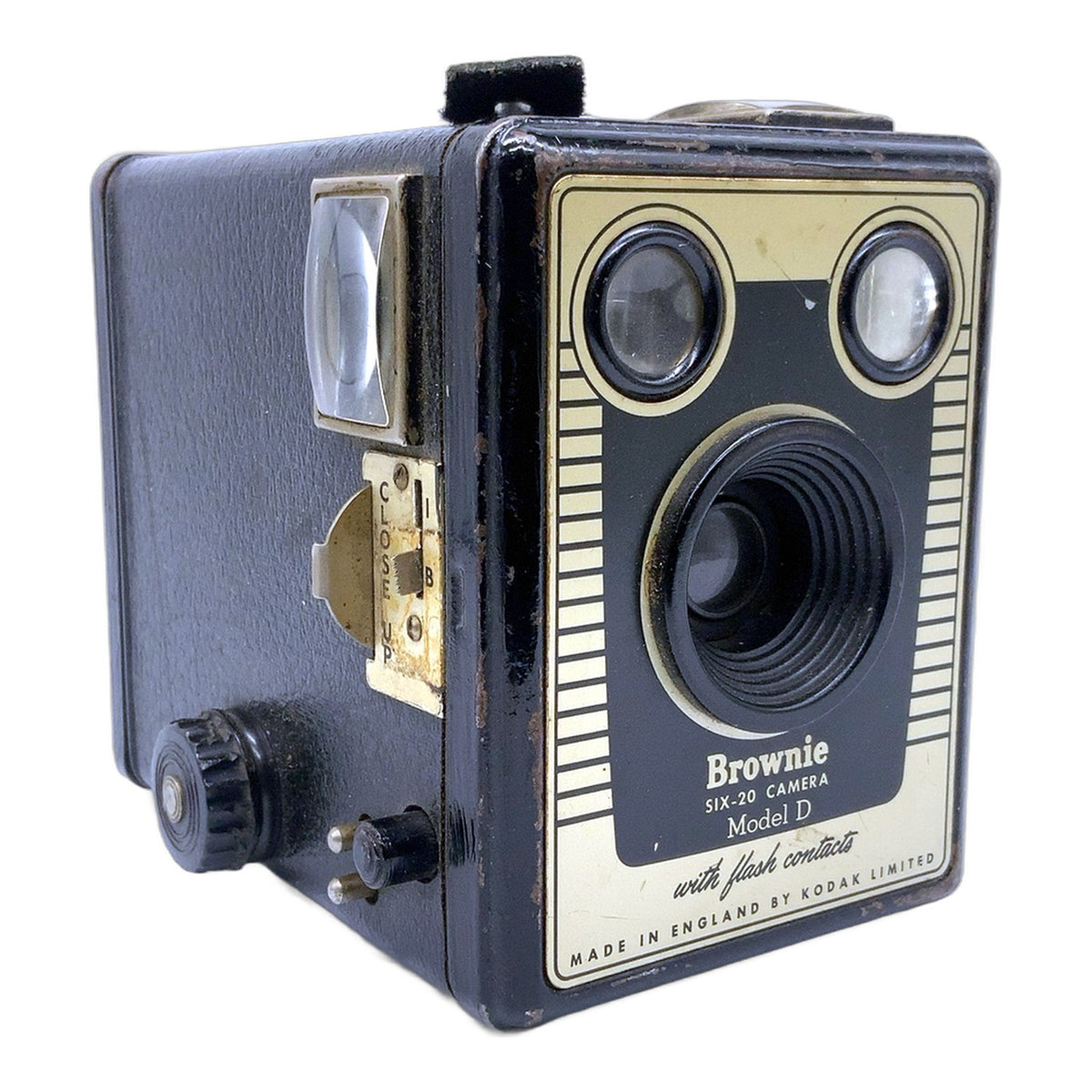 Kodak Brownie Six-20 Model D with flash contacts Boxkamera Kastenkamera