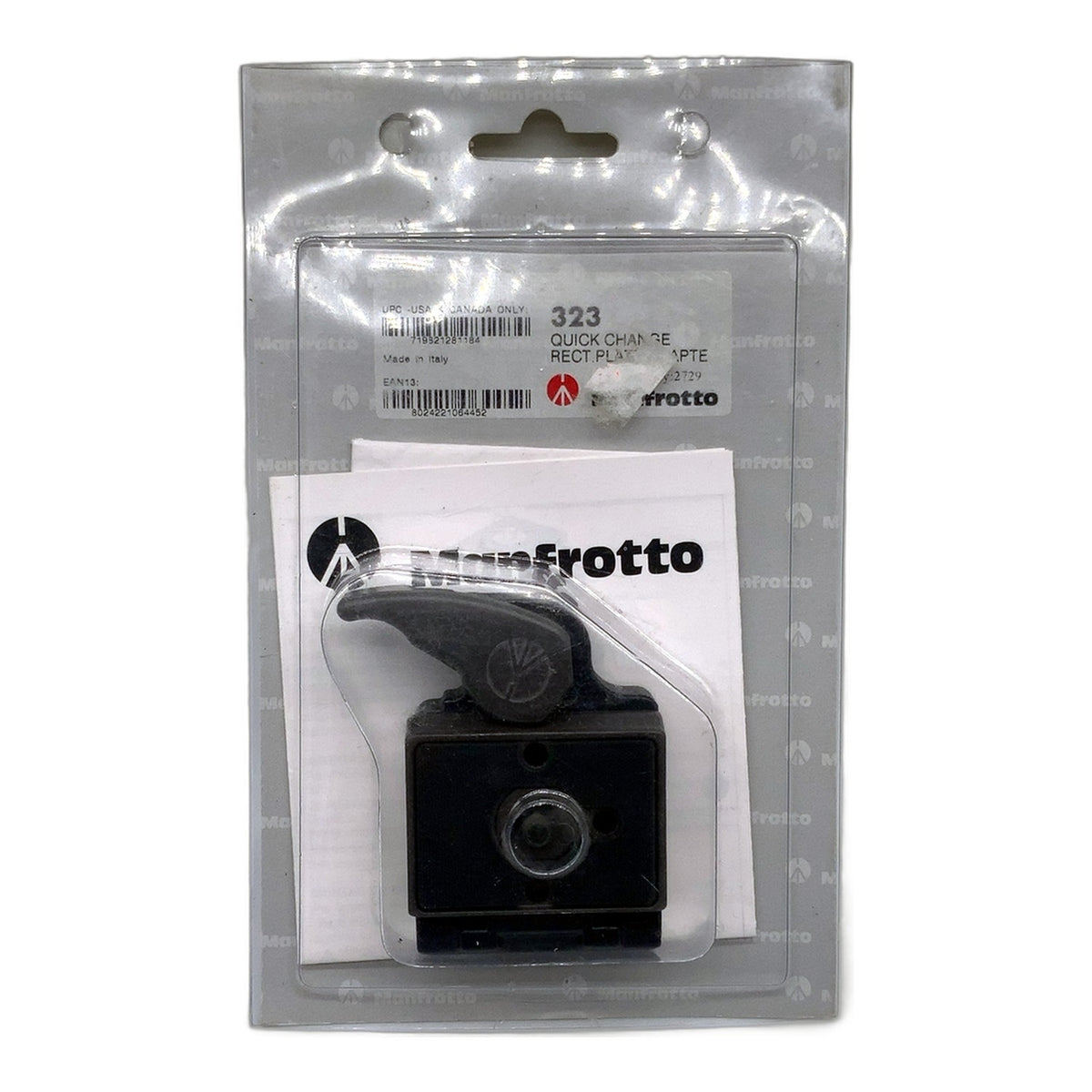 Manfrotto 323 Schnellwechselplatte Stativkopf Schwarz OVP Camera Tripod Head