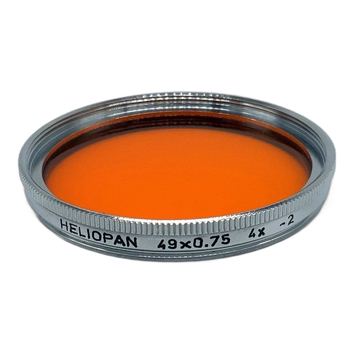 Heliopan Farbfilter 49x0,75 Orange 4x -2 in Chrom Filter 49mm Kreisförmig