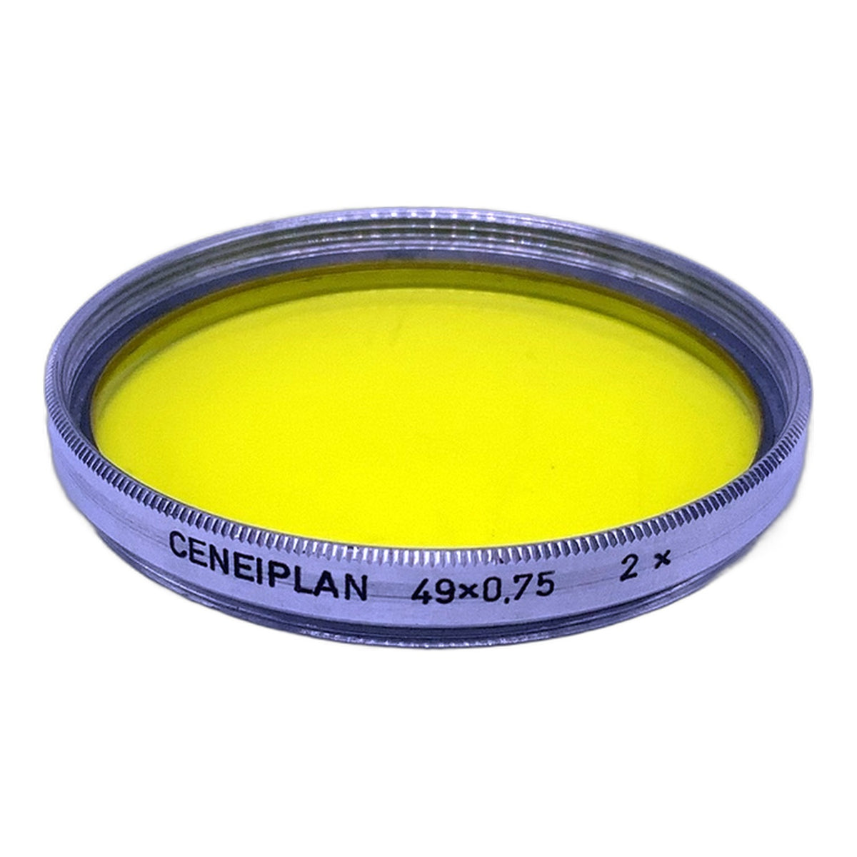 Ceneiplan Farbfilter 49x0,75 gelb/yellow 2x in Chrom Filter 49mm Kreisförmig