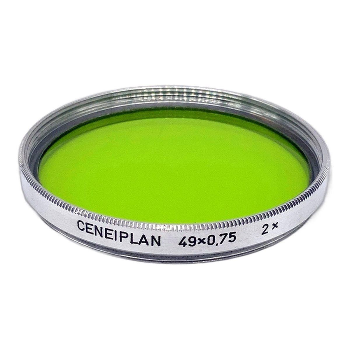 Ceneiplan Farbfilter 49x0,75 grün/green 2x in Chrom Filter 49mm Kreisförmig