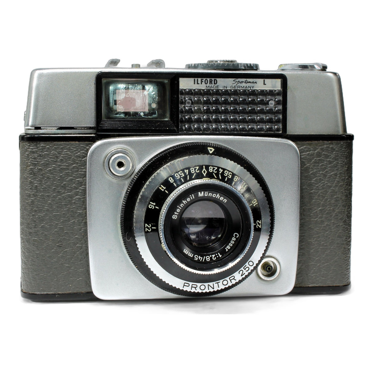Ilford Sportsman L Sucherkamera mit Cassar 45mm 1:2.8 Prontor 250