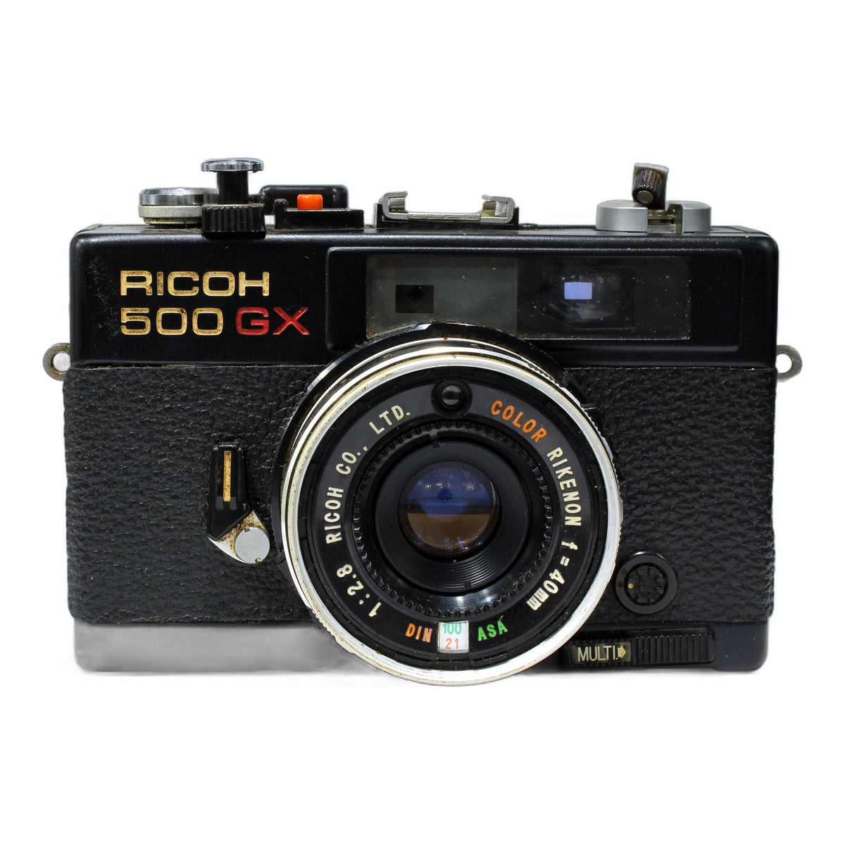 Ricoh 500 GX Messsucherkamera mit Color Rikenon 40mm 1:2.8 Rangefinder Camera