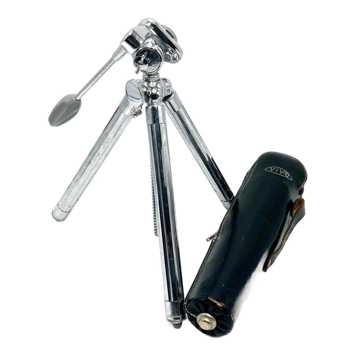 Vivo Telescoping Chromstativ mit Tasche Stativ Silber Camera Tripod Kamerastativ