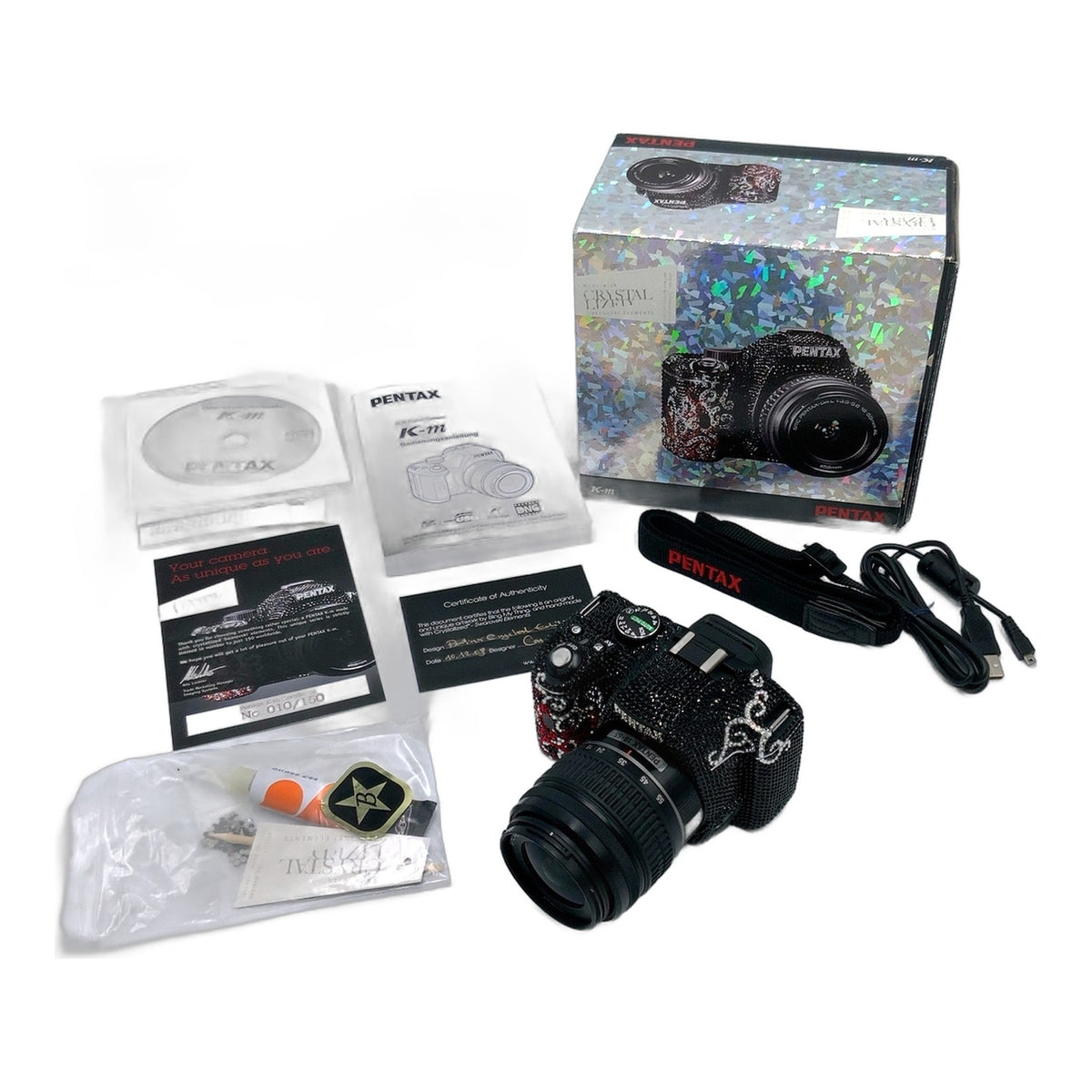 Pentax K-m DSLR mit SMC DAL 18-55mm in OVP Swarovski No. 010/150 Digitalkamera