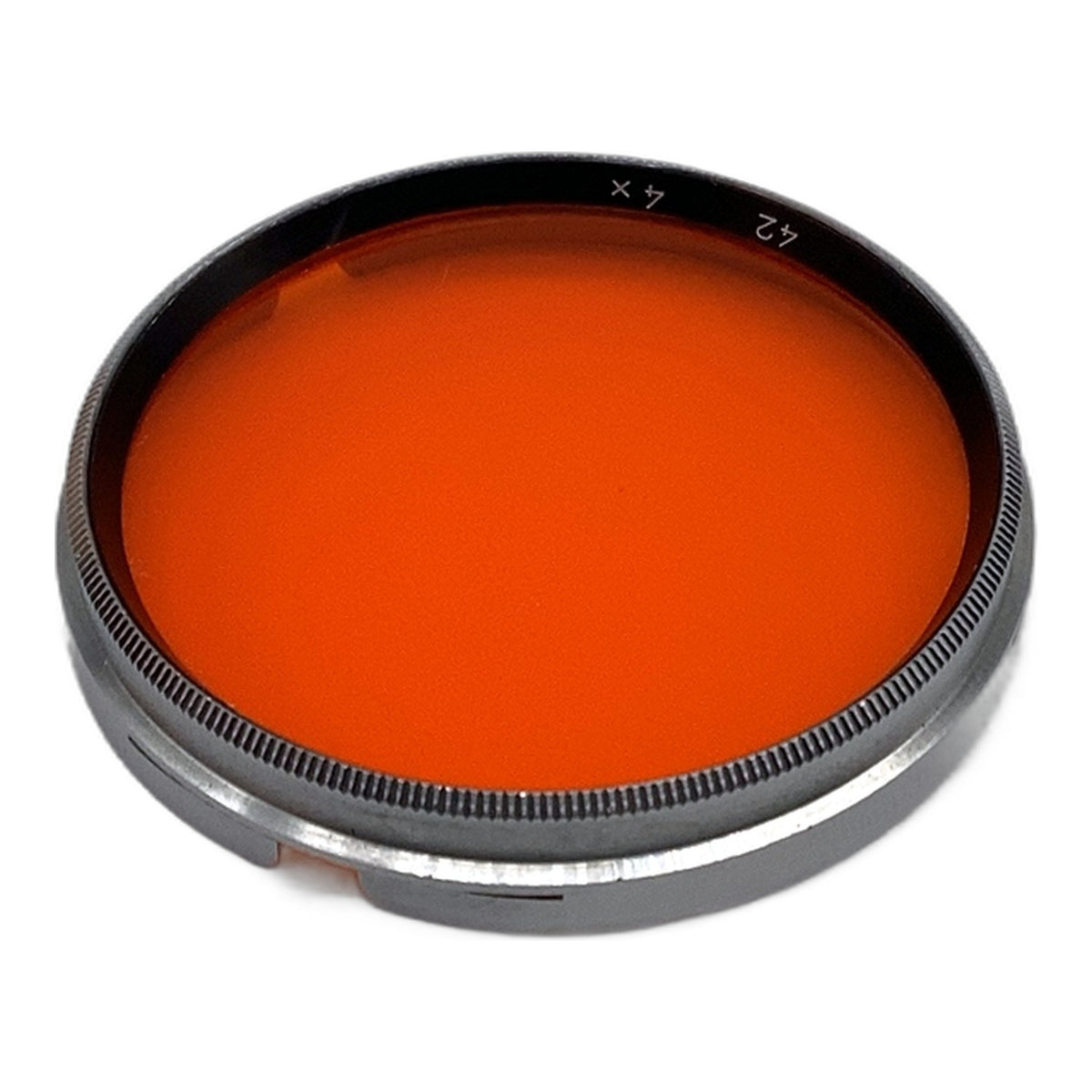 Farbfilter Orange 4x Slip On in Chrom Filter 42mm Steckfilter Kreisförmig