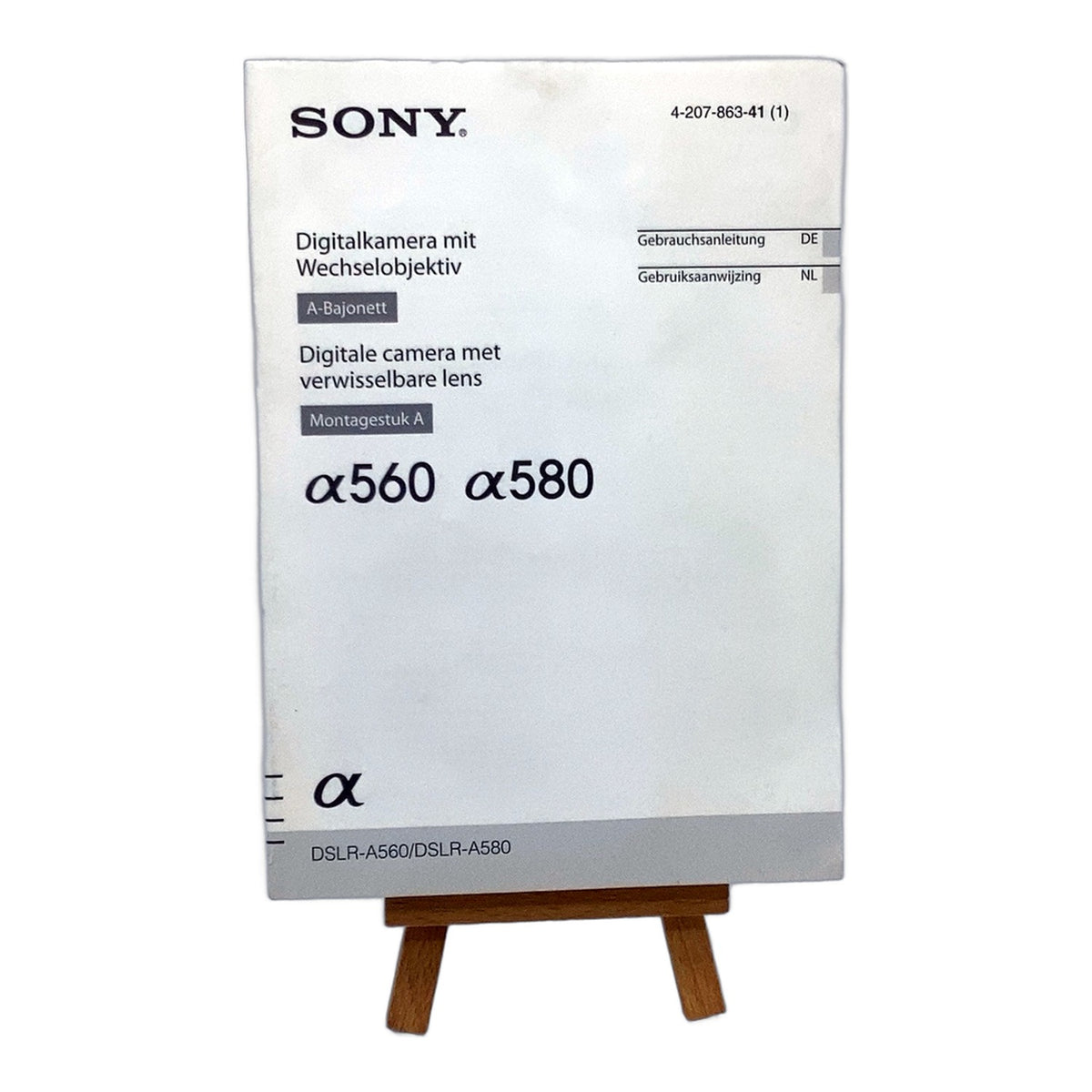Sony alpha 560 alpha 580 Bedienungsanleitung User Manual Handbuch Deutsch