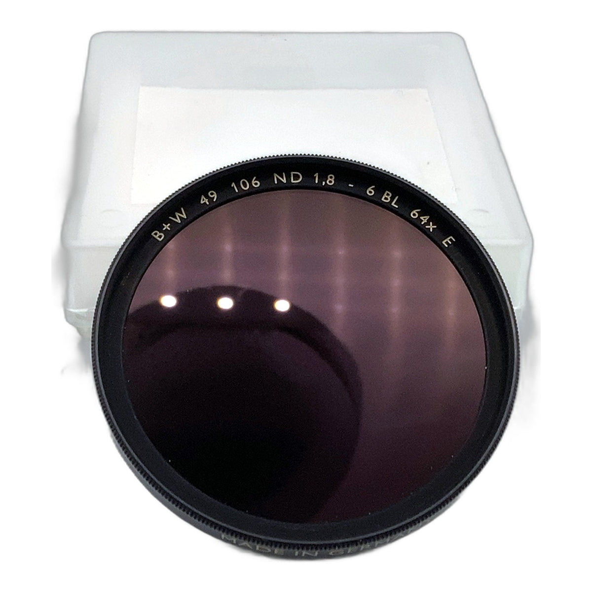 B+W Graufilter 106 ND 1,8-6BL 64x E F-Pro in Box Filter 49mm Kreisförmig