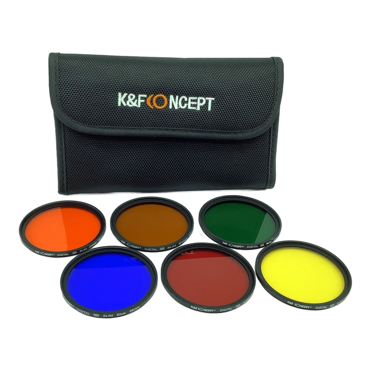 K&F Concept Farbfilter Digital HD Slim brown/orange/blue/green/yellow/red 58mm