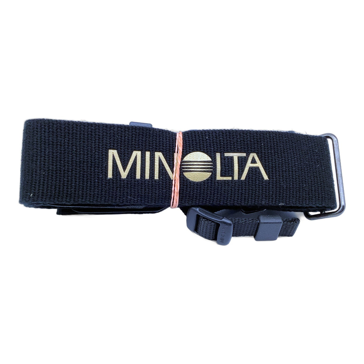 Minolta Kameragurt schwarz/gold ca. 38mm