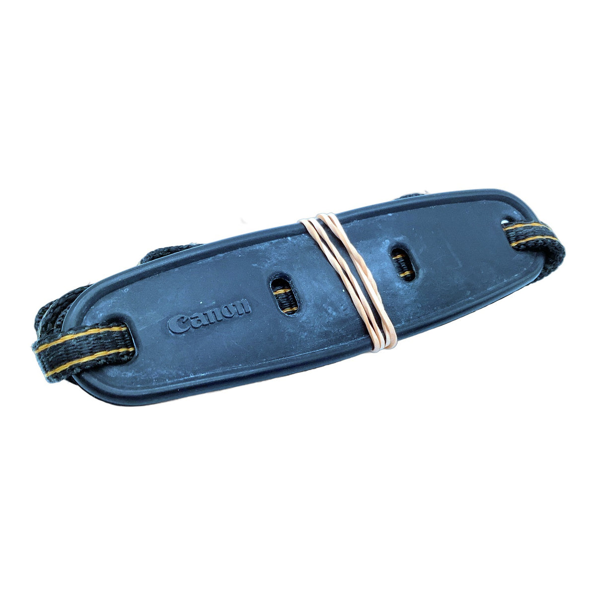 Canon ca. 7mm breit Gurt schwarz/orange Hals Schultergurt Kameragurt Neck Strap