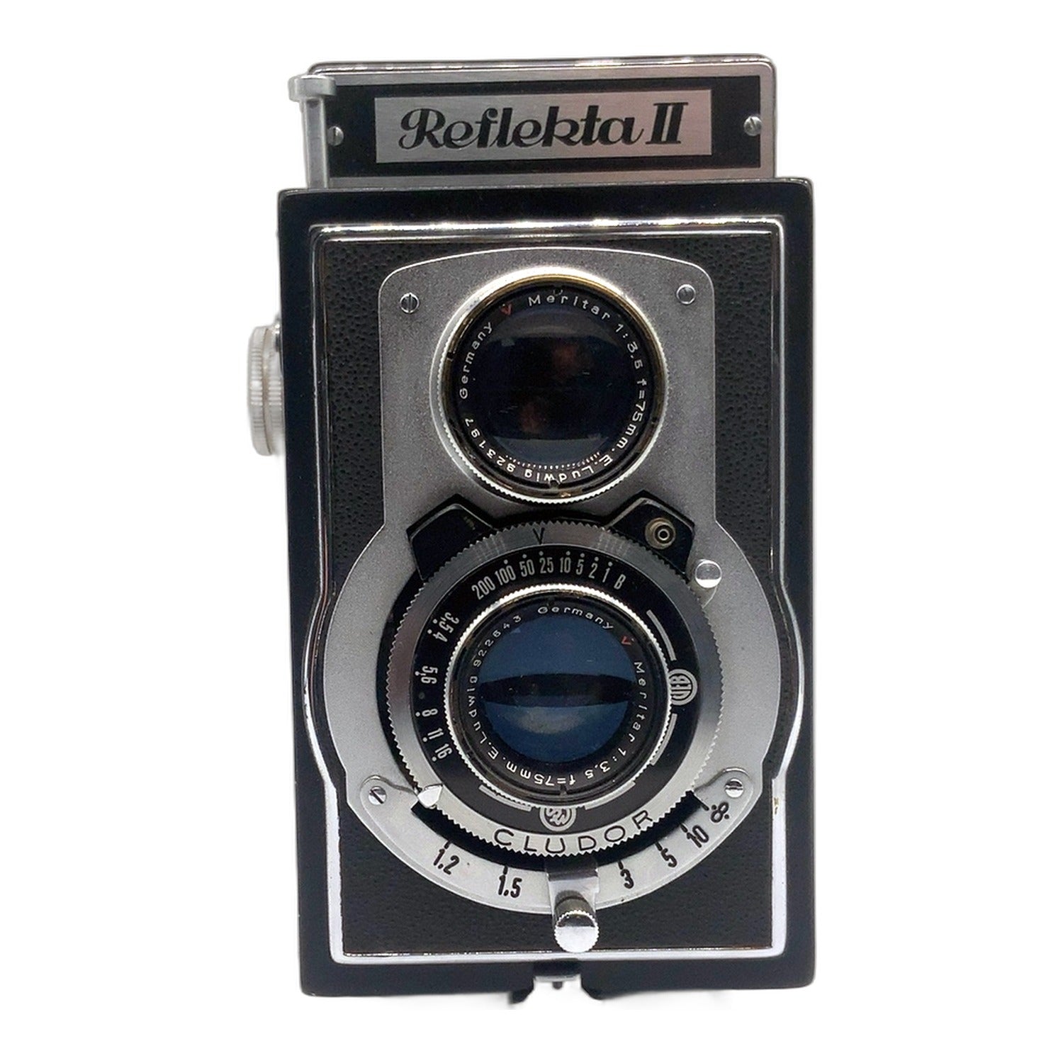 Welta Reflekta II TLR mit E.Ludwig Meritar red V 1:3.5 f=75mm zweiäugige Kamera