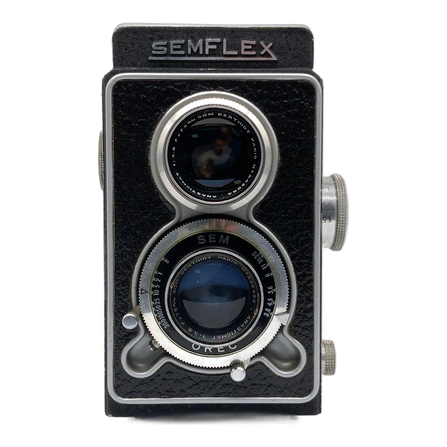 SEM Semflex TLR mit SOM Berthiot Flor 75mm 1:3.8 löst aus! zweiäugige Kamera