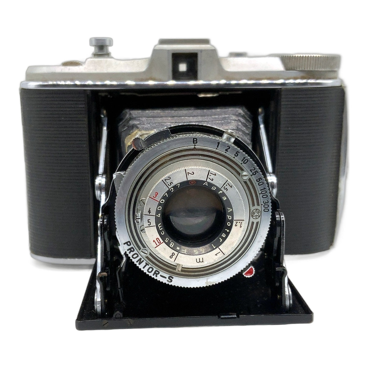 Agfa Isolette Klappkamera mit Apotar 8,5cm 1:4.5 Prontor-S Balgenkamera