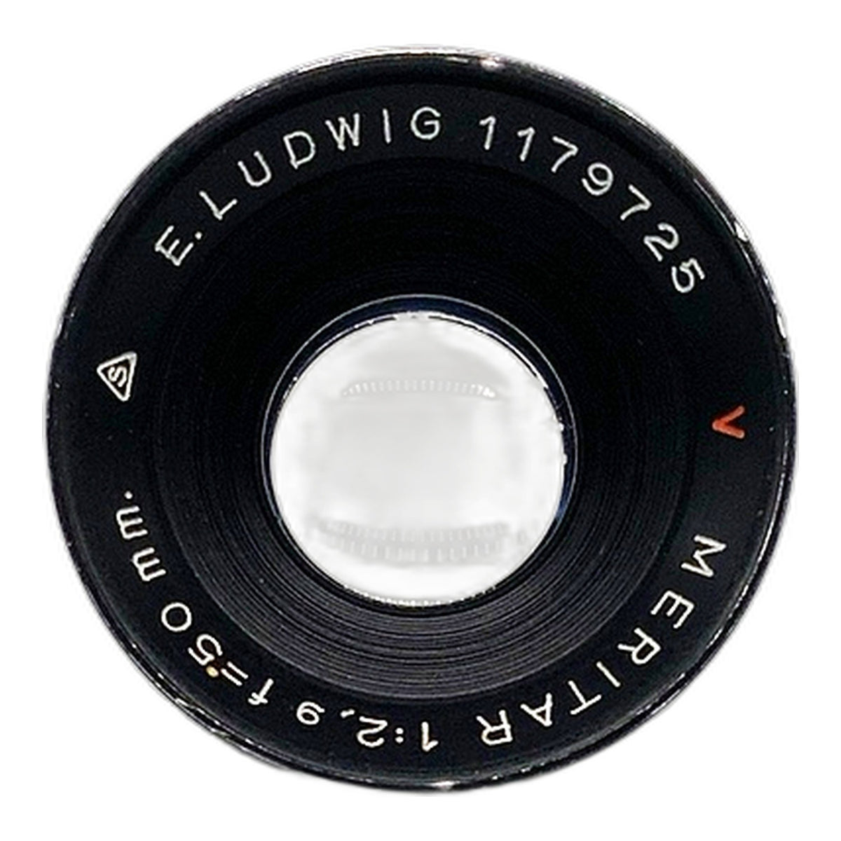 E.Ludwig Meritar red V 50mm 1:2.9 Objektiv Objektivkopf (25mm Gewinde)