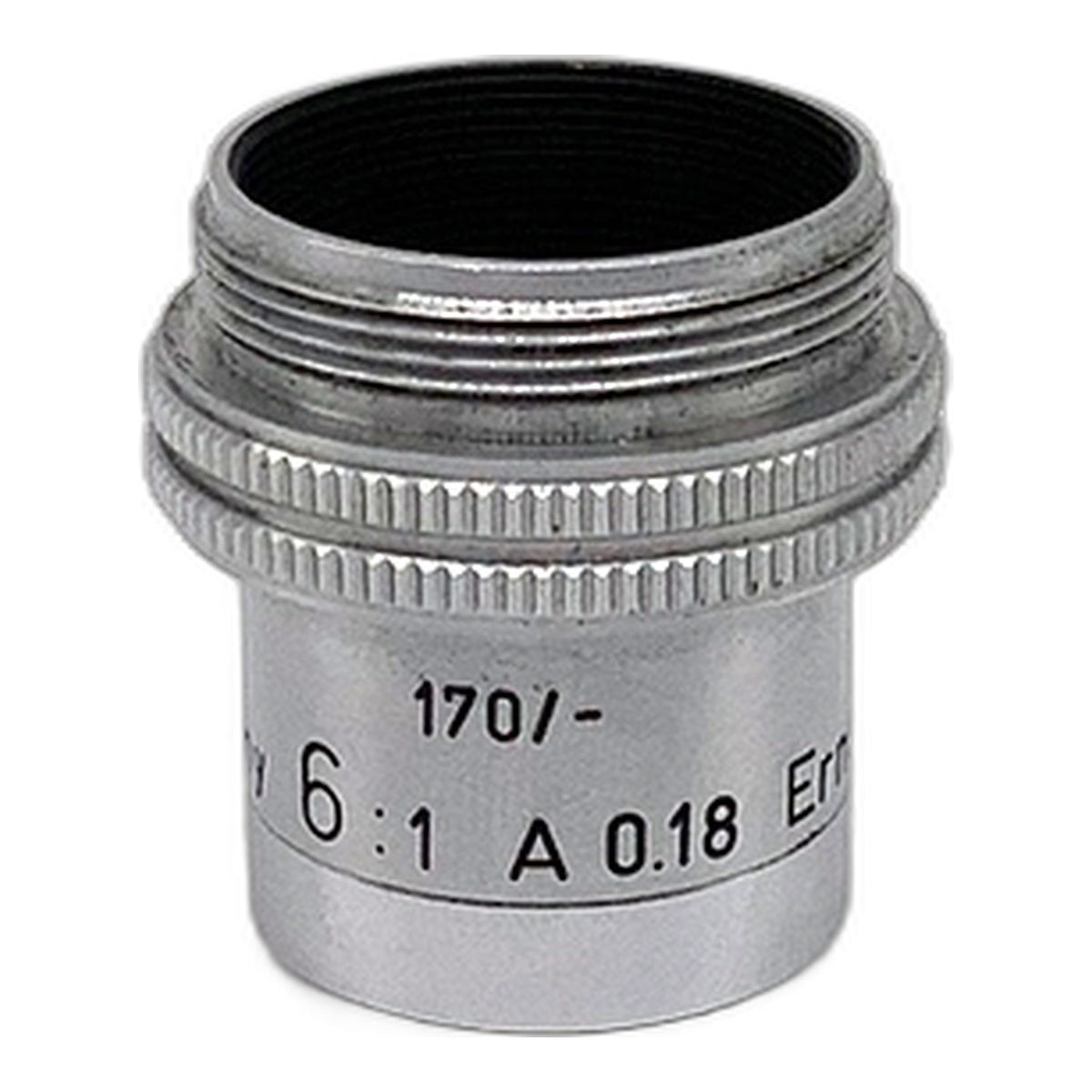 Ernst Leitz Wetzlar P2 C 6:1 A 0.18 170/- Mikroskopobjektiv (20mm Gewinde)