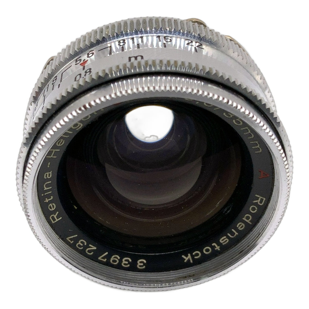Rodenstock Retina-Heligon red C 35mm red A 1:5,6 mit Case (Kodak Retina C-Mount)