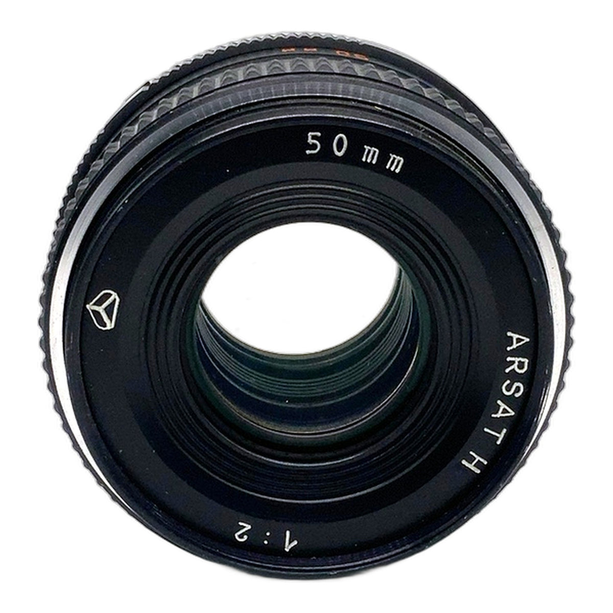Arsenal Arsat H 50mm 1:2 Objektiv manuell Festbrennweite (Nikon F) Text lesen!