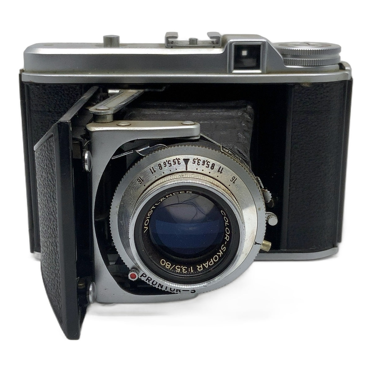 Voigtländer Perkeo II Klappkamera mit Color-Skopar 80mm 1:3.5 Prontor-S