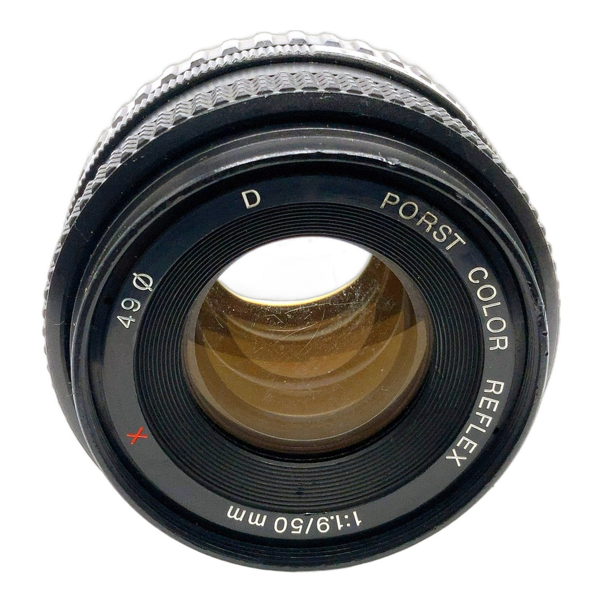 Porst Color Reflex D red X 50mm 1:1.9 Objektiv manuell Festbrennweite (Fujica X)
