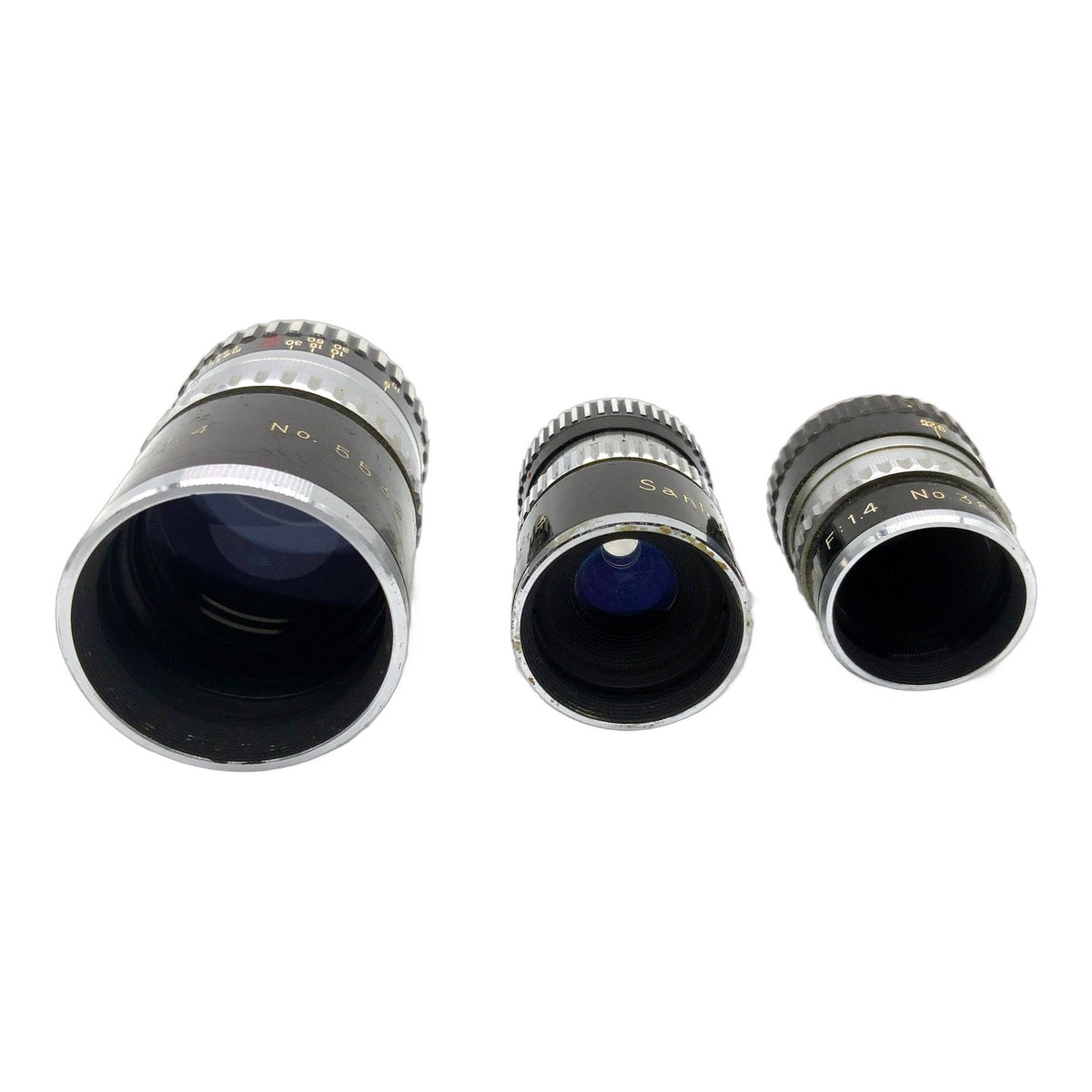 Sankyo Wide Standard Tele 6,5mm/13mm/38mm 1:1.4 Objektiv Set Super 8 (D-Mount)