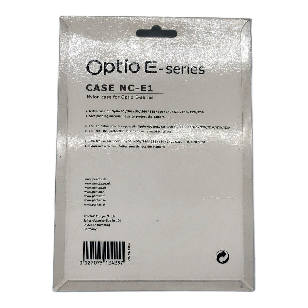 Pentax Optio E-series Case NC-E1 Nylon case for Optio E-series Tasche Blau