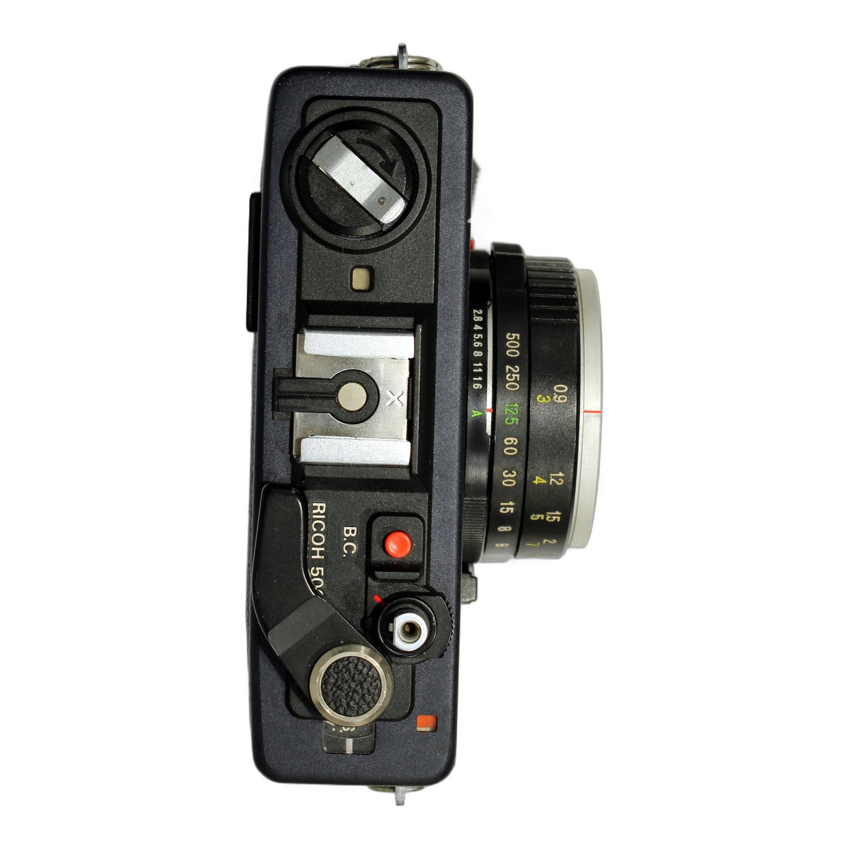 Ricoh 500 ME Messsucherkamera mit Color-Rikenon 40mm 1:2.8 Rangefinder Camera