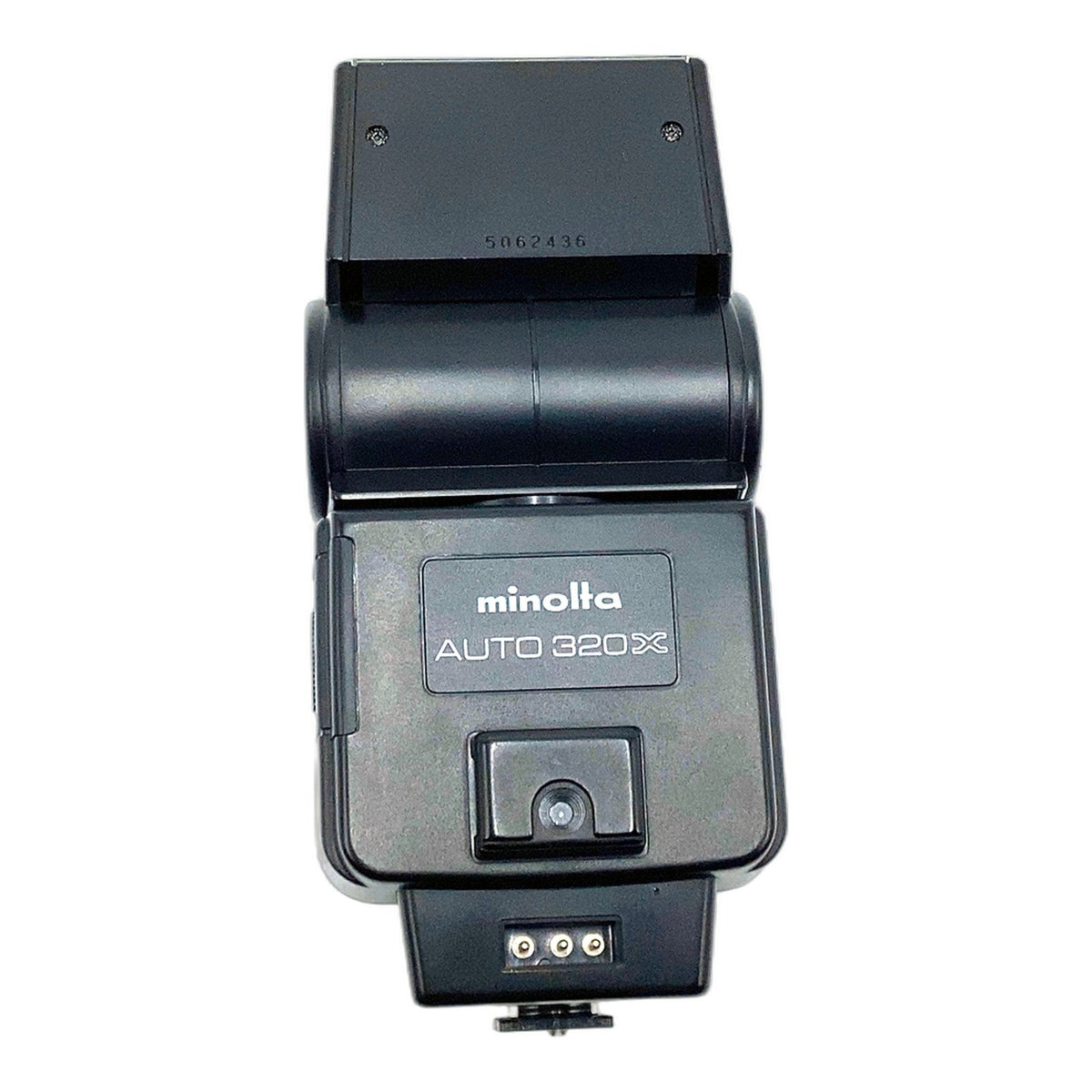 Minolta Auto 320X Blitzgerät Kamera Blitz Aufsteckblitz Flash Licht mit Tasche