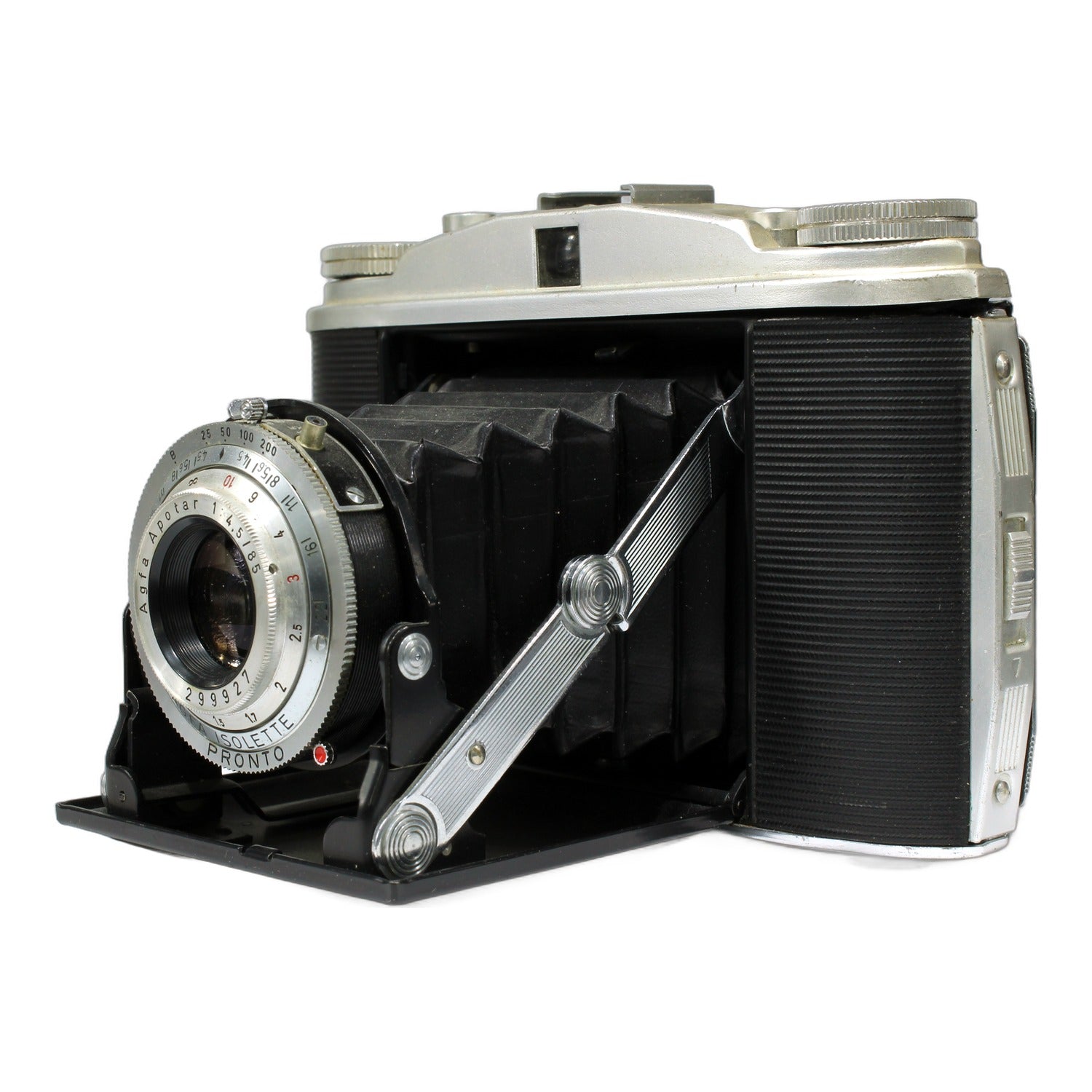 Agfa Isolette II Klappkamera mit Apotar 1:4.5 85mm Folding Camera Balgenkamera