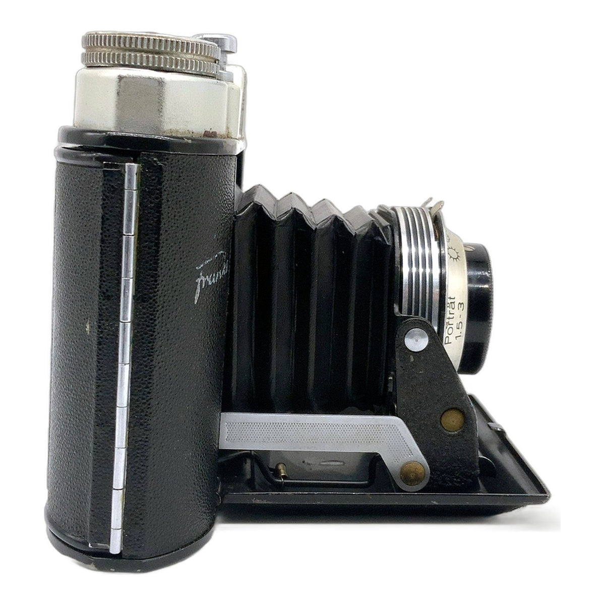 Franka Solida Record Klappkamera mit Spezial-Objektiv 80mm 1:8 US-Zone
