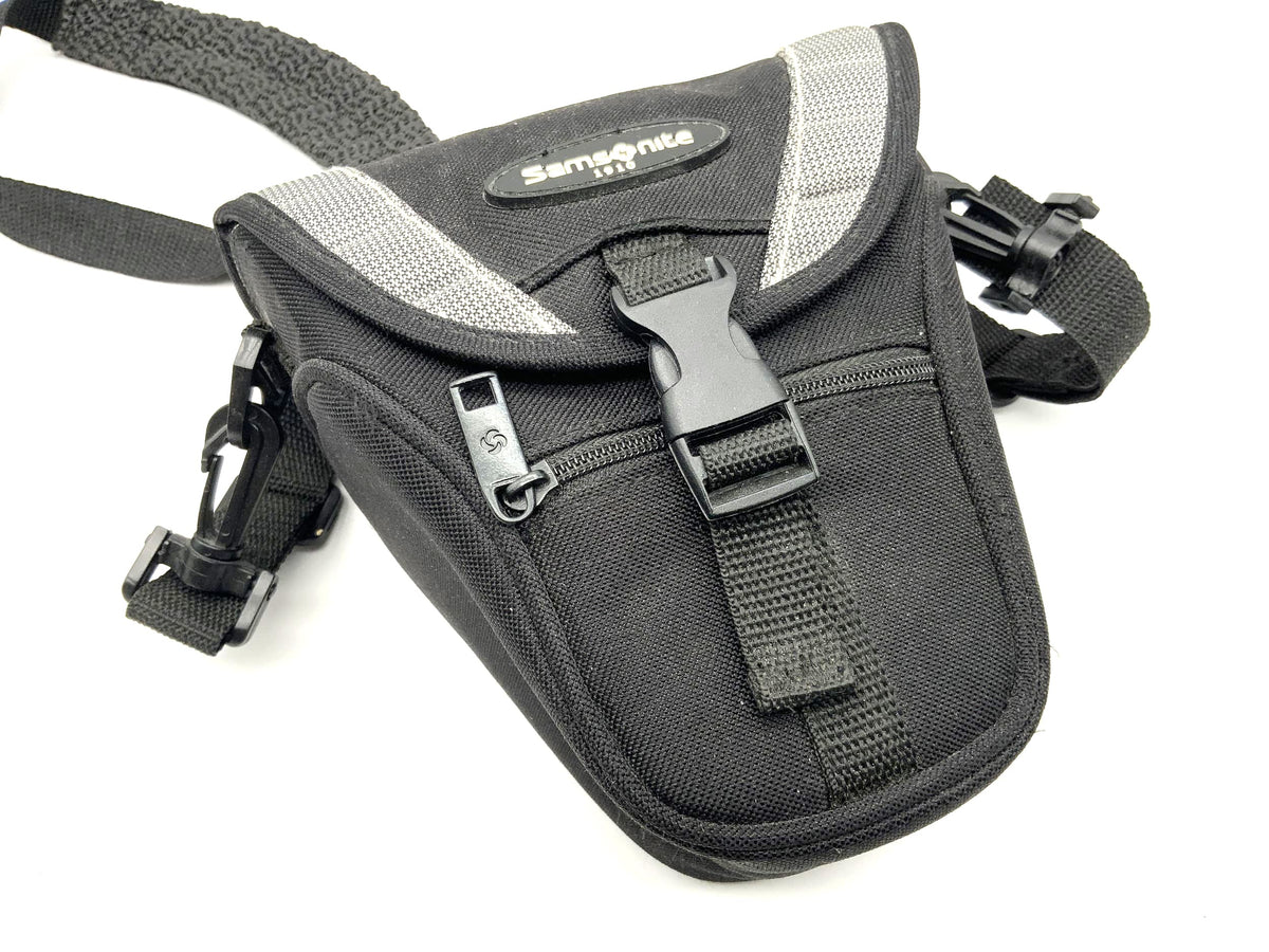 Samsonite 1910 camera bag, black, universal shoulder bag, V-shaped