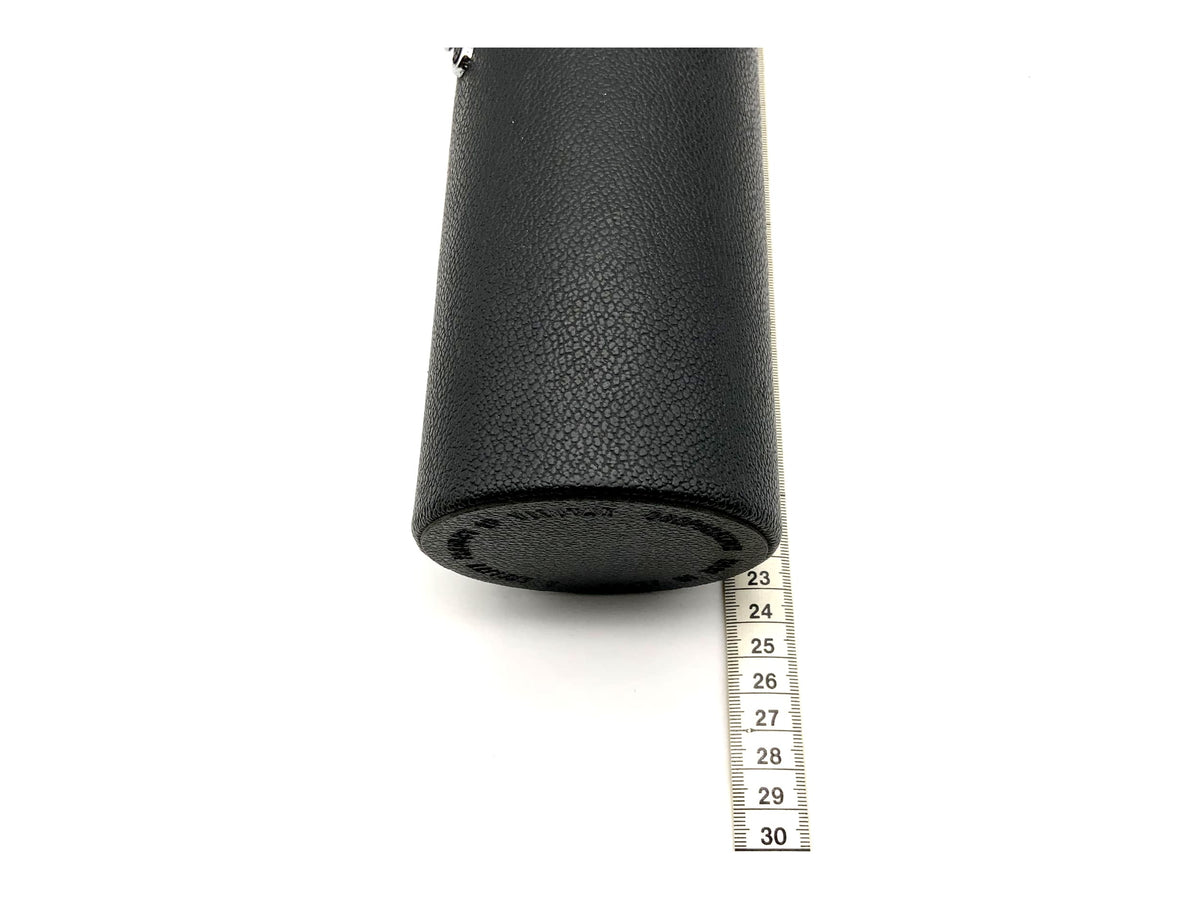 Vivitar lens case, black, approx. 23x9cm, universal hard case.