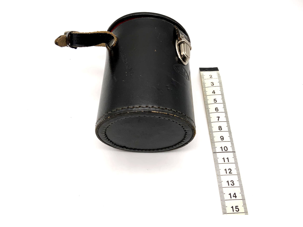 Meyer Optik lens case, black, approx. 10x7.5cm, leather, universal lens case