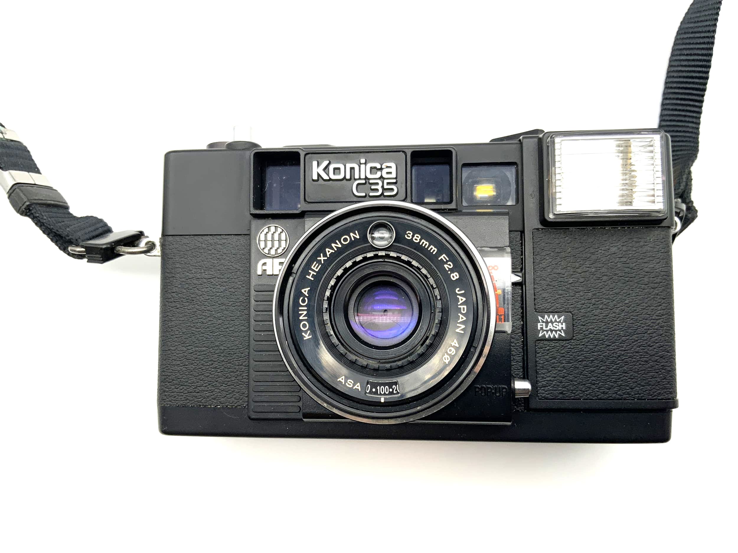 Konica C35 rangefinder camera with Hexanon 38mm 1:2.8 35mm compact camera